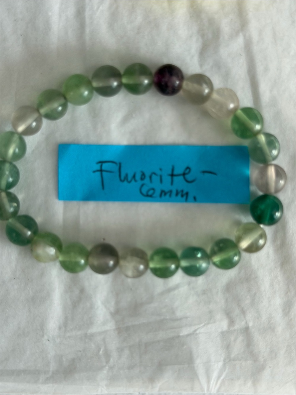 Natural Green Fluorite 6mm Genius Stone Stretch Bracelet Unisex
